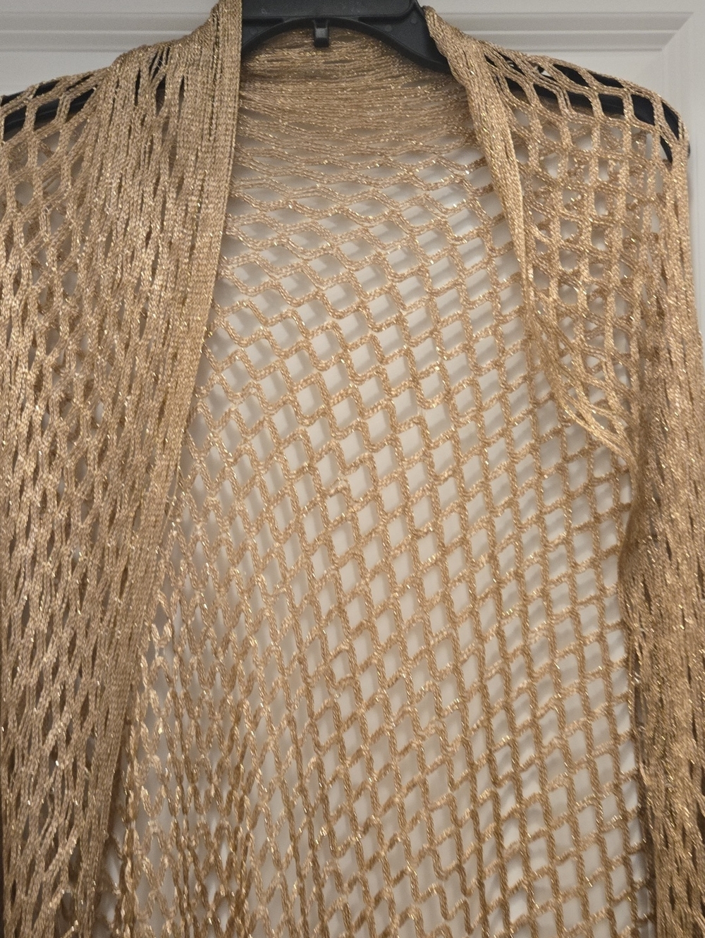 Gold Open-Knit Women's Scarf .